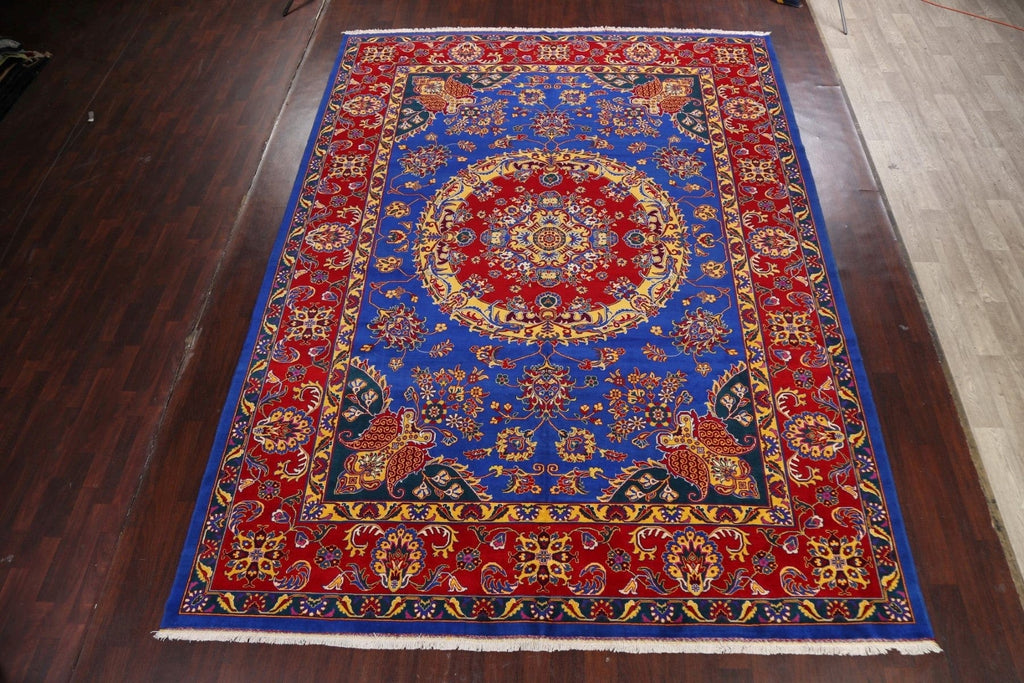 Vegetable Dye Floral Tabriz Persian Area Rug 10x13