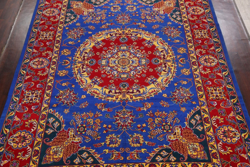 Vegetable Dye Floral Tabriz Persian Area Rug 10x13