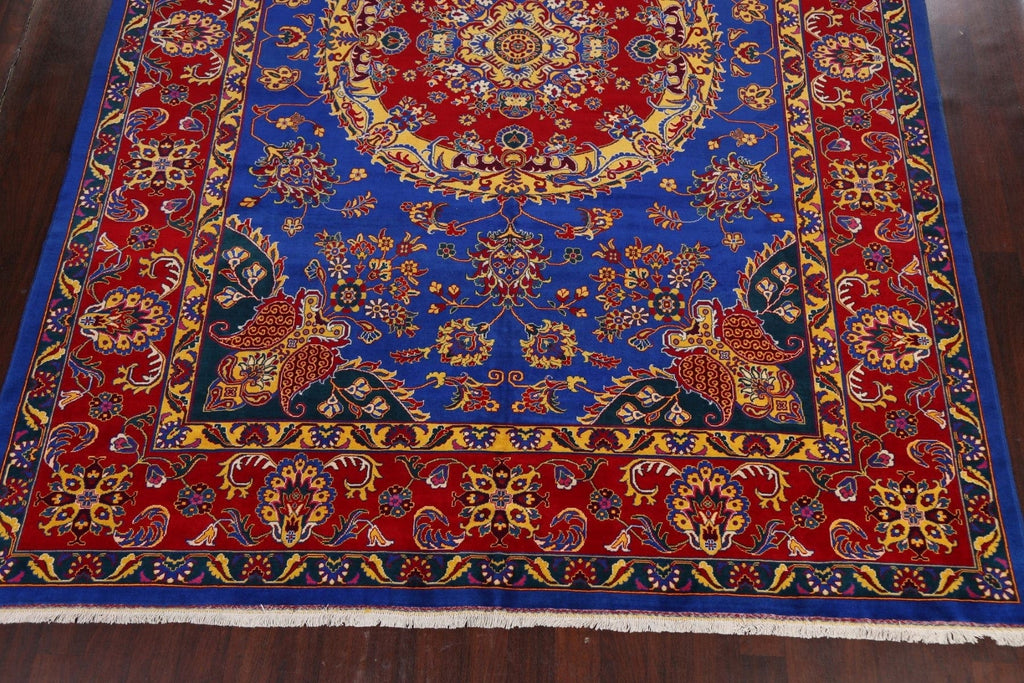 Vegetable Dye Floral Tabriz Persian Area Rug 10x13