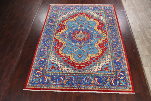 100% Vegetable Dye Floral Tabriz Persian Area Rug 9x12