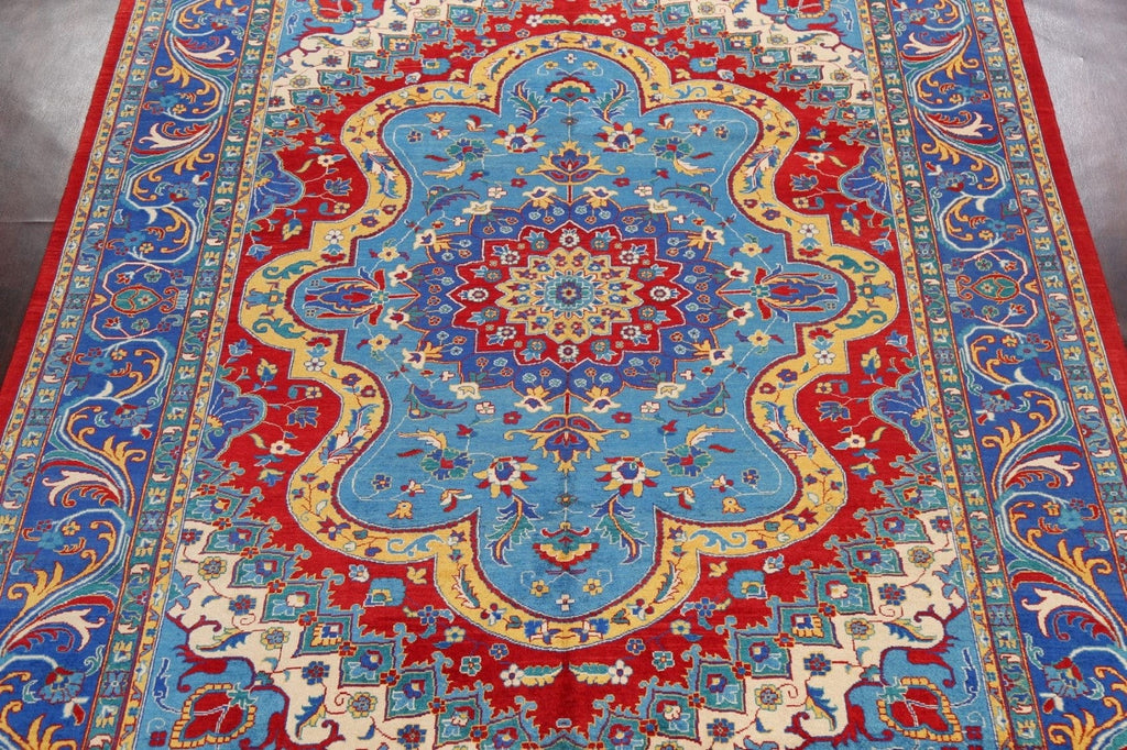 100% Vegetable Dye Floral Tabriz Persian Area Rug 9x12