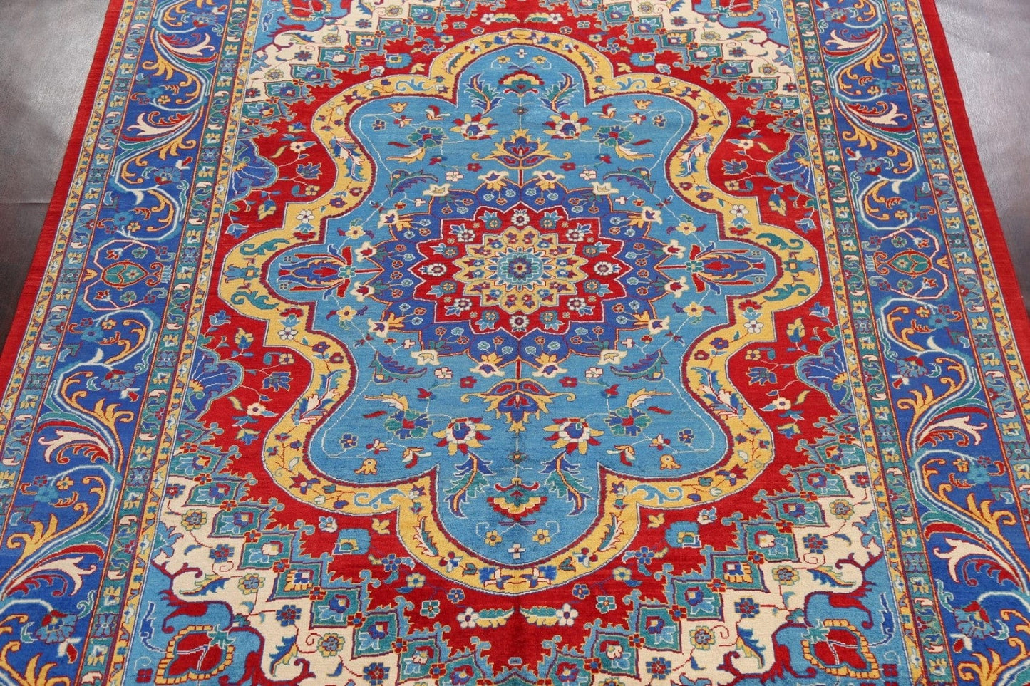 100% Vegetable Dye Floral Tabriz Persian Area Rug 9x12