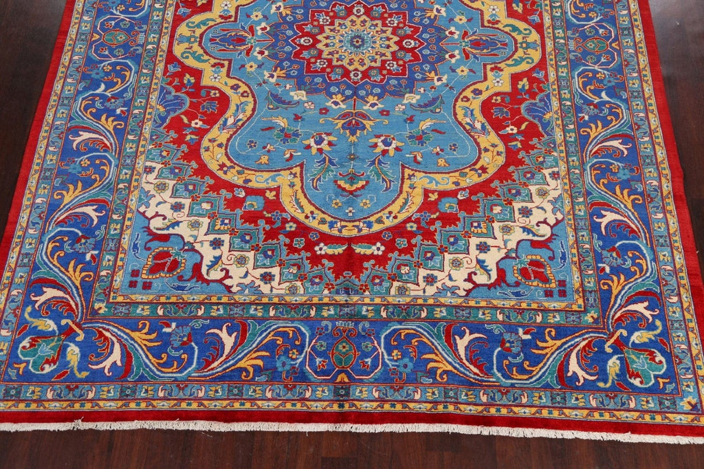 100% Vegetable Dye Floral Tabriz Persian Area Rug 9x12