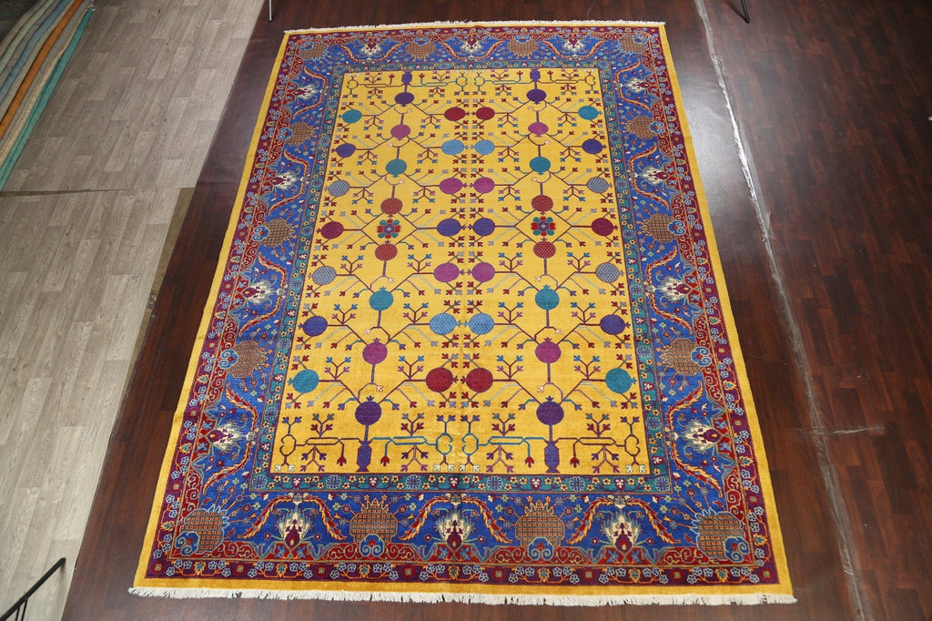 Vegetable Dye Geometric Bakhtiari Persian Area Rug 10x14