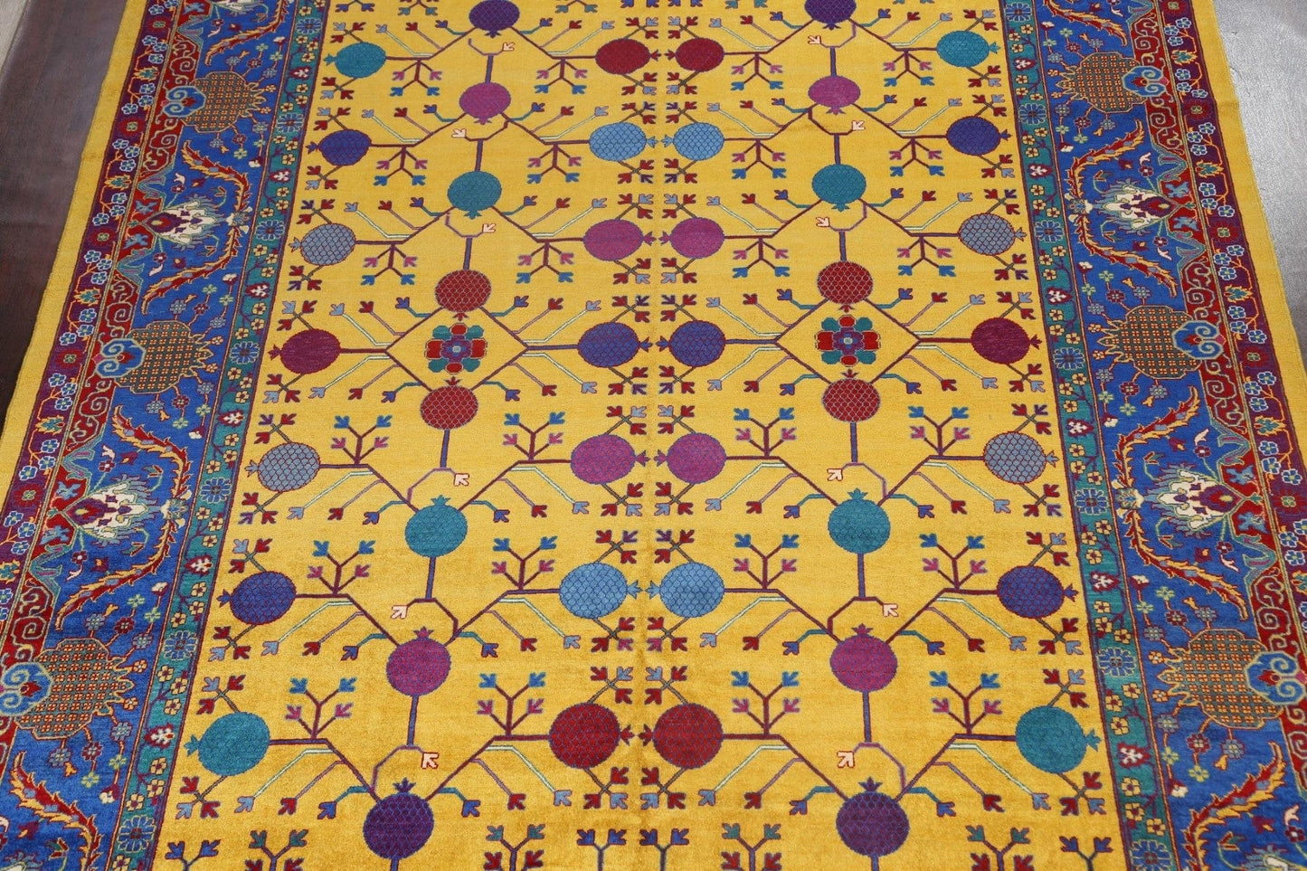 Vegetable Dye Geometric Bakhtiari Persian Area Rug 10x14