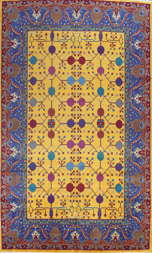 Vegetable Dye Geometric Bakhtiari Persian Area Rug 10x14