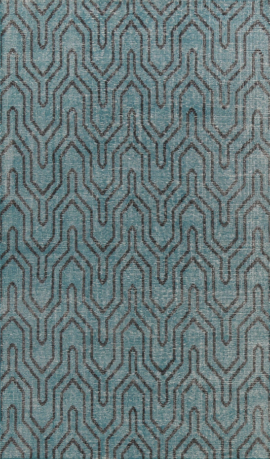 All-Over Contemporary Oriental Area Rug 6x9