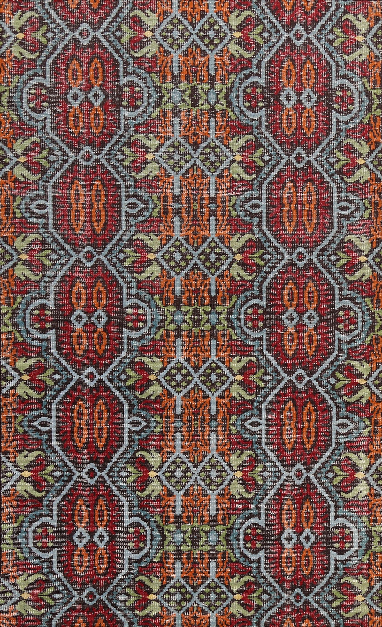 Geometric Abstract Oriental Area Rug 6x9