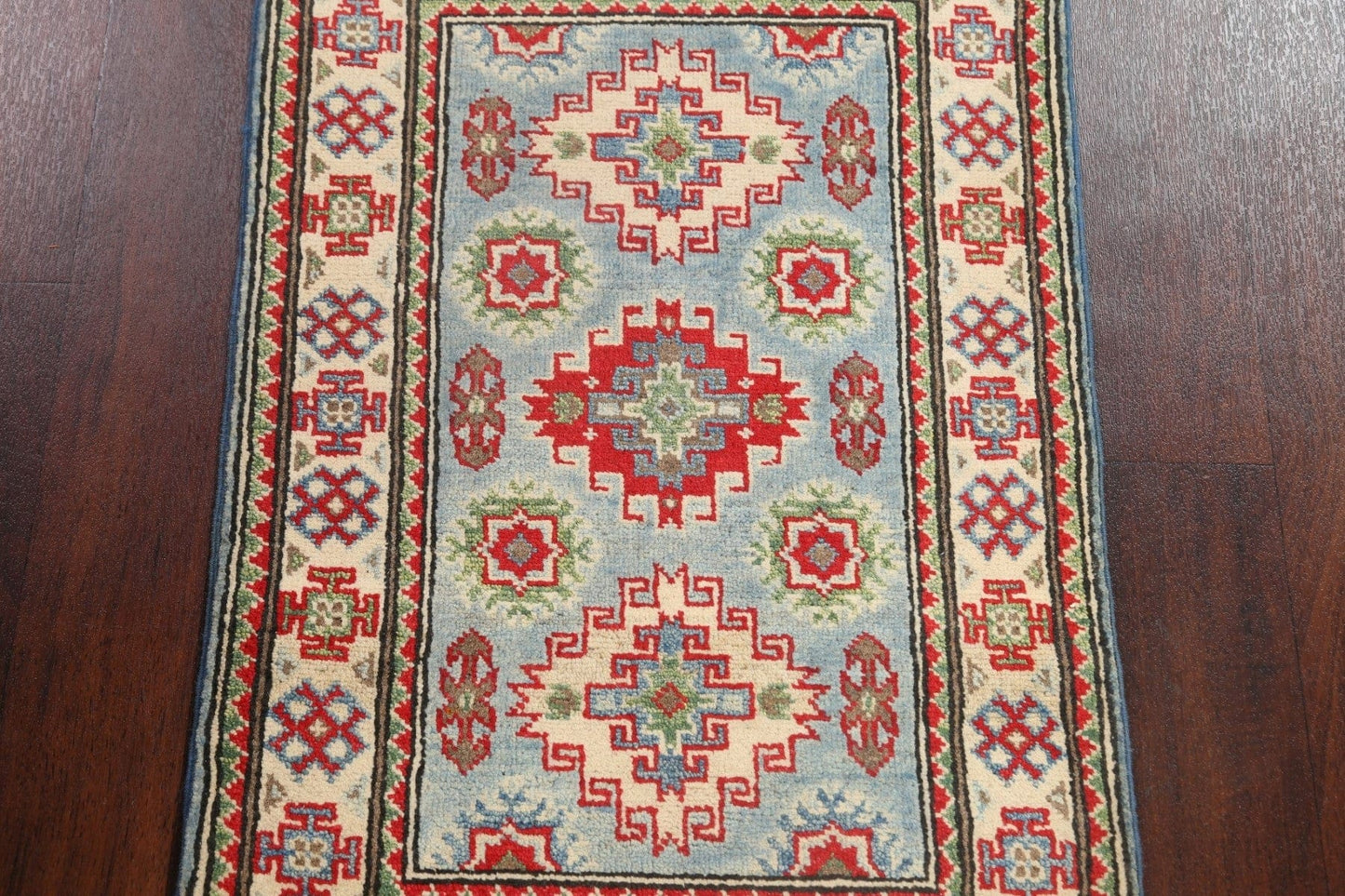 Geometric Kazak Oriental Area Rug 2x3