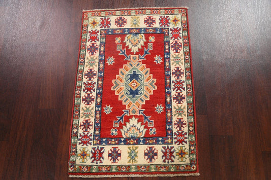 Geometric Kazak Oriental Area Rug 2x3