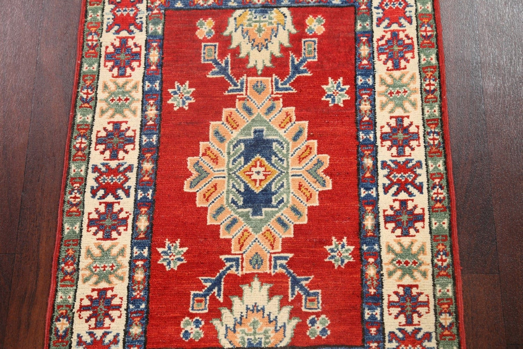 Geometric Kazak Oriental Area Rug 2x3