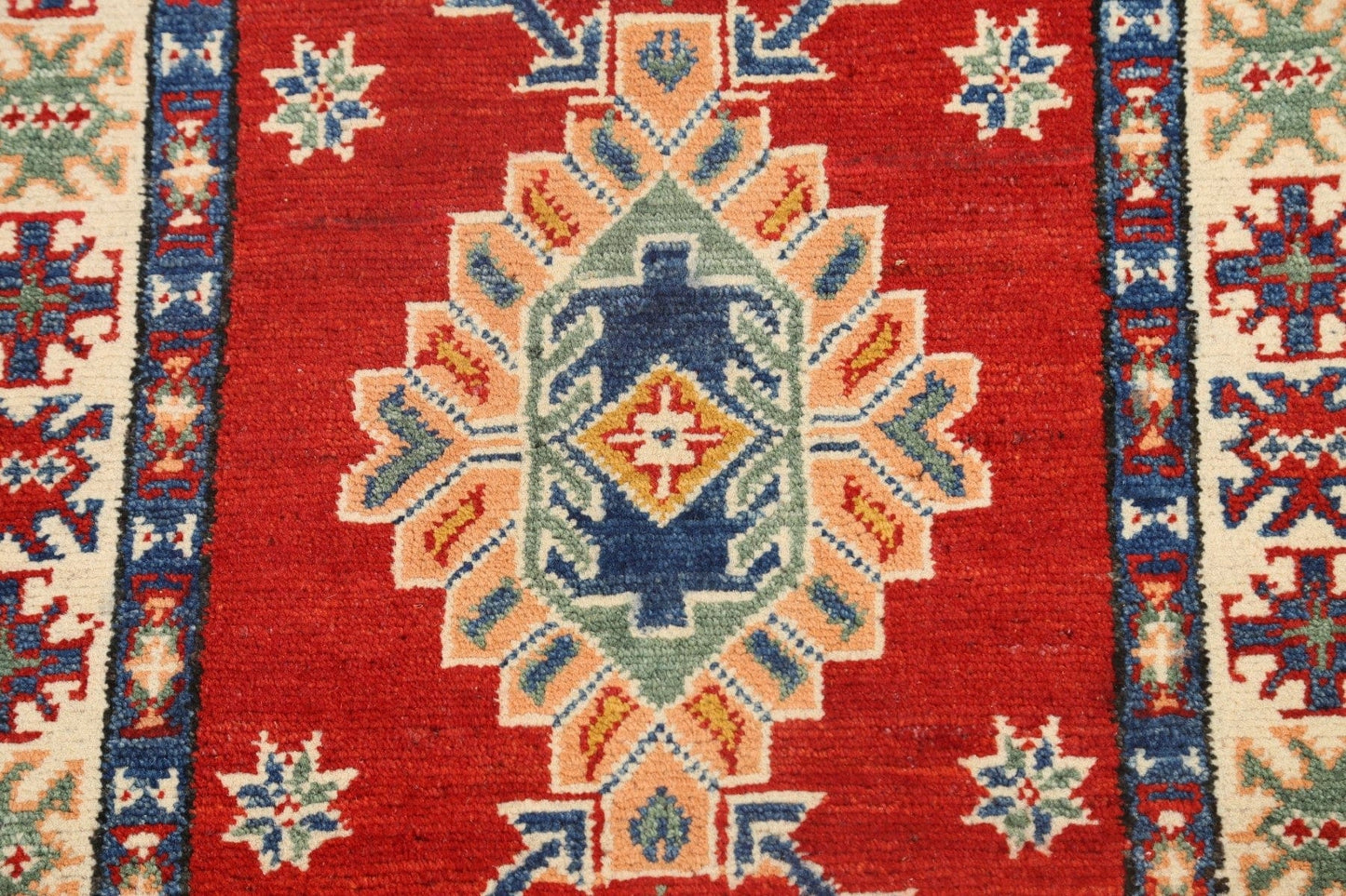 Geometric Kazak Oriental Area Rug 2x3