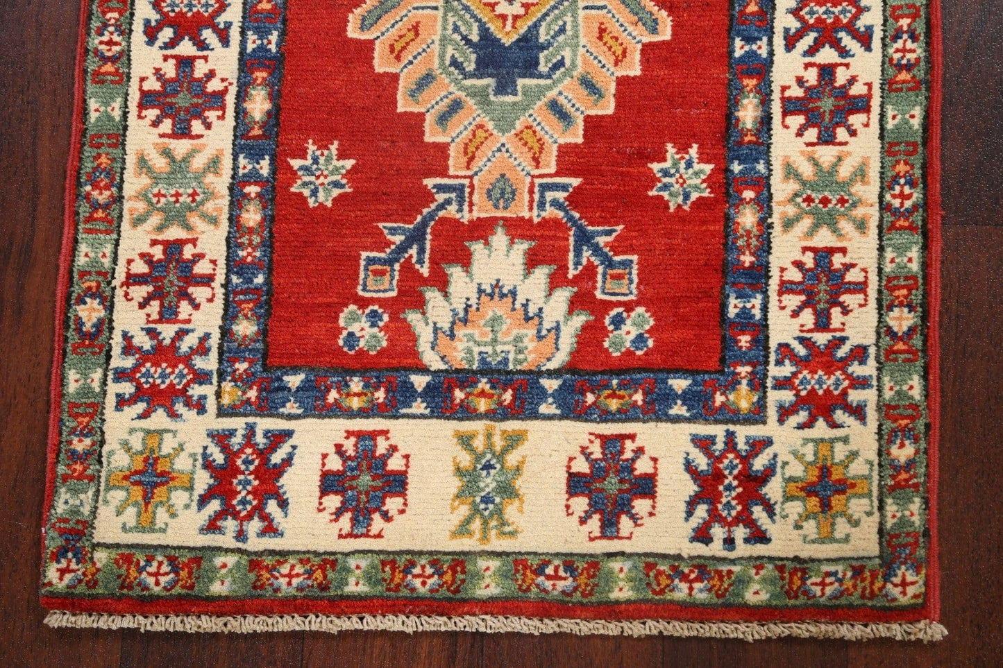 Geometric Kazak Oriental Area Rug 2x3