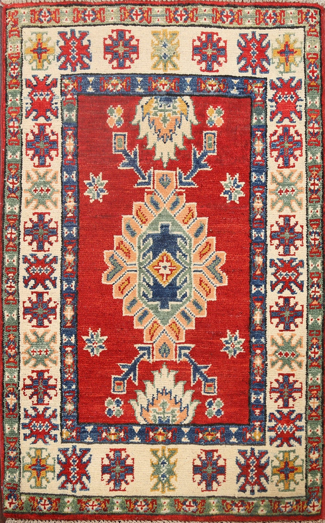 Geometric Kazak Oriental Area Rug 2x3