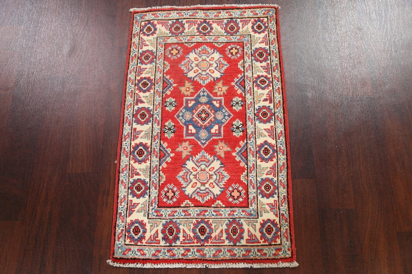 Geometric Kazak Oriental Area Rug 2x3