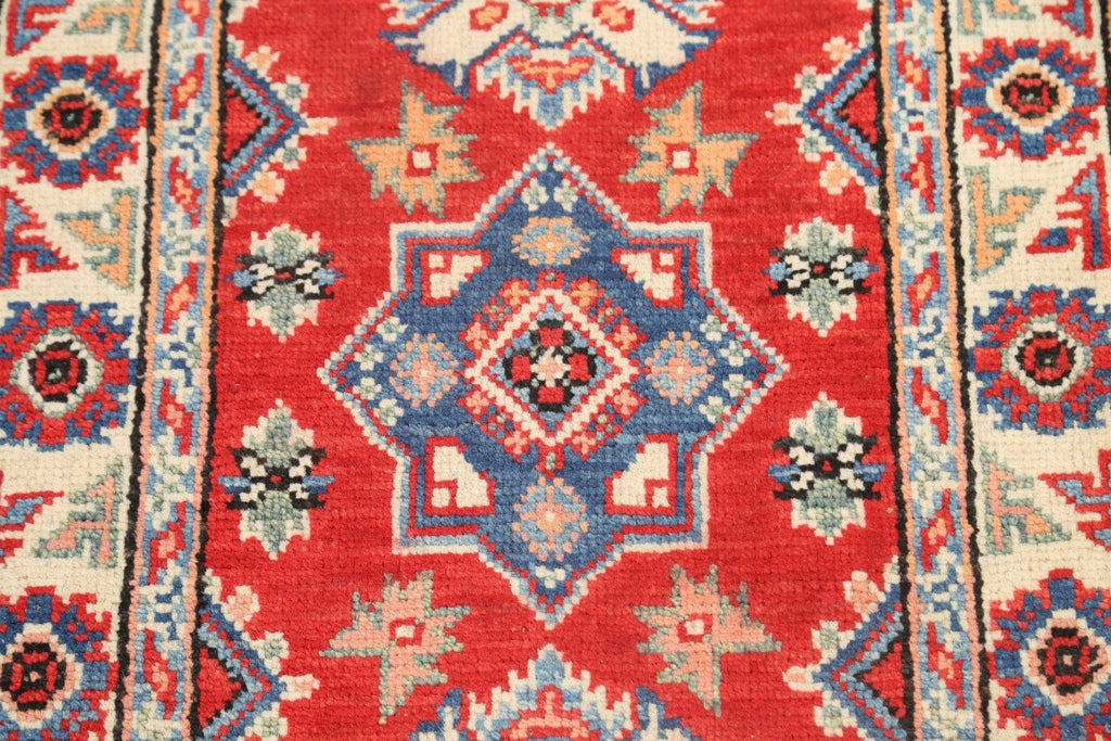 Geometric Kazak Oriental Area Rug 2x3