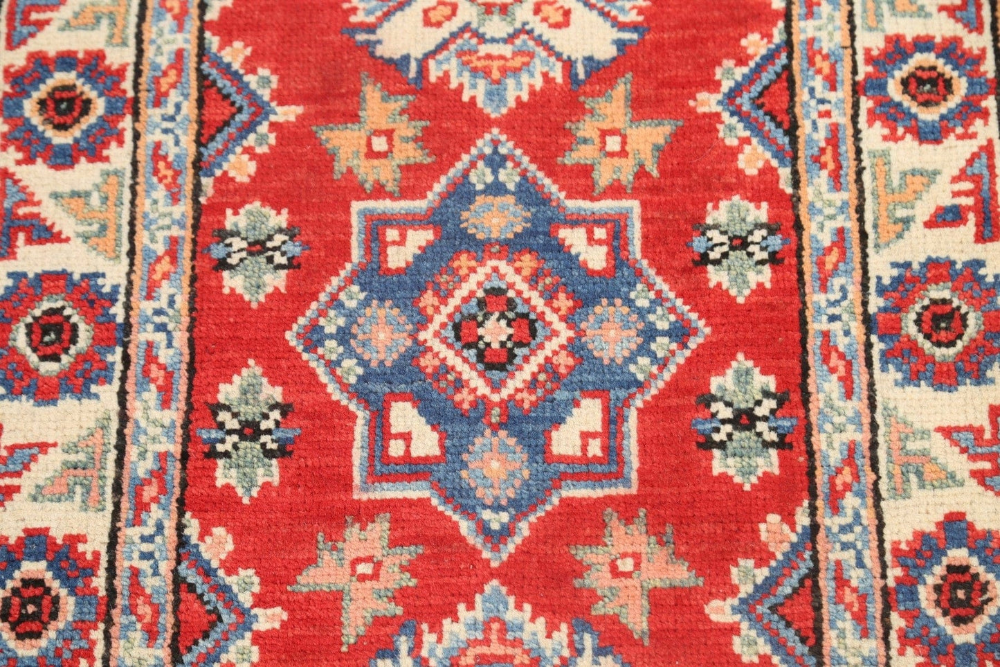 Geometric Kazak Oriental Area Rug 2x3