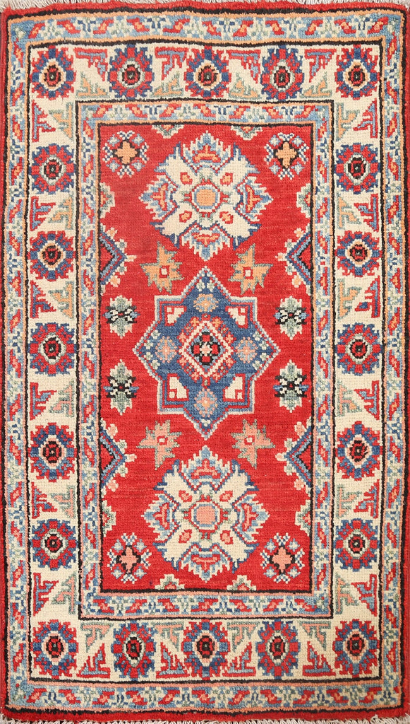 Geometric Kazak Oriental Area Rug 2x3