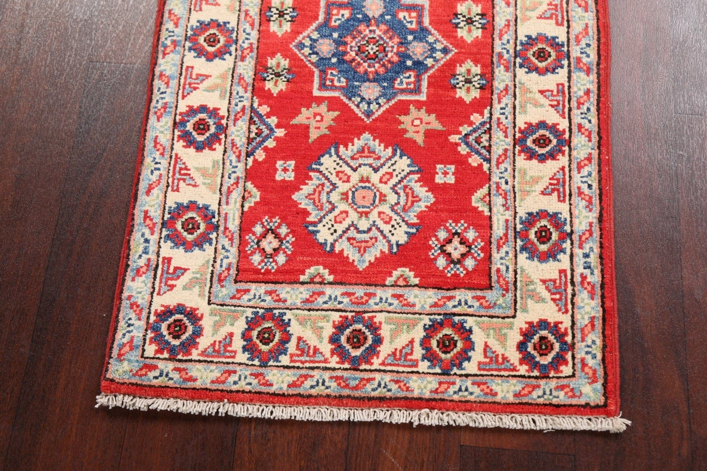 Geometric Kazak Oriental Area Rug 2x3