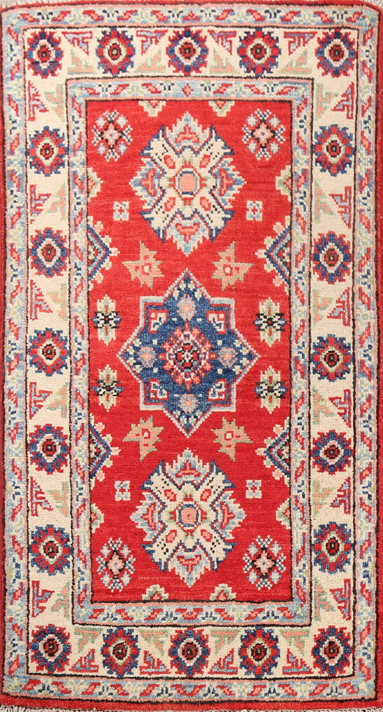 Geometric Kazak Oriental Area Rug 2x3