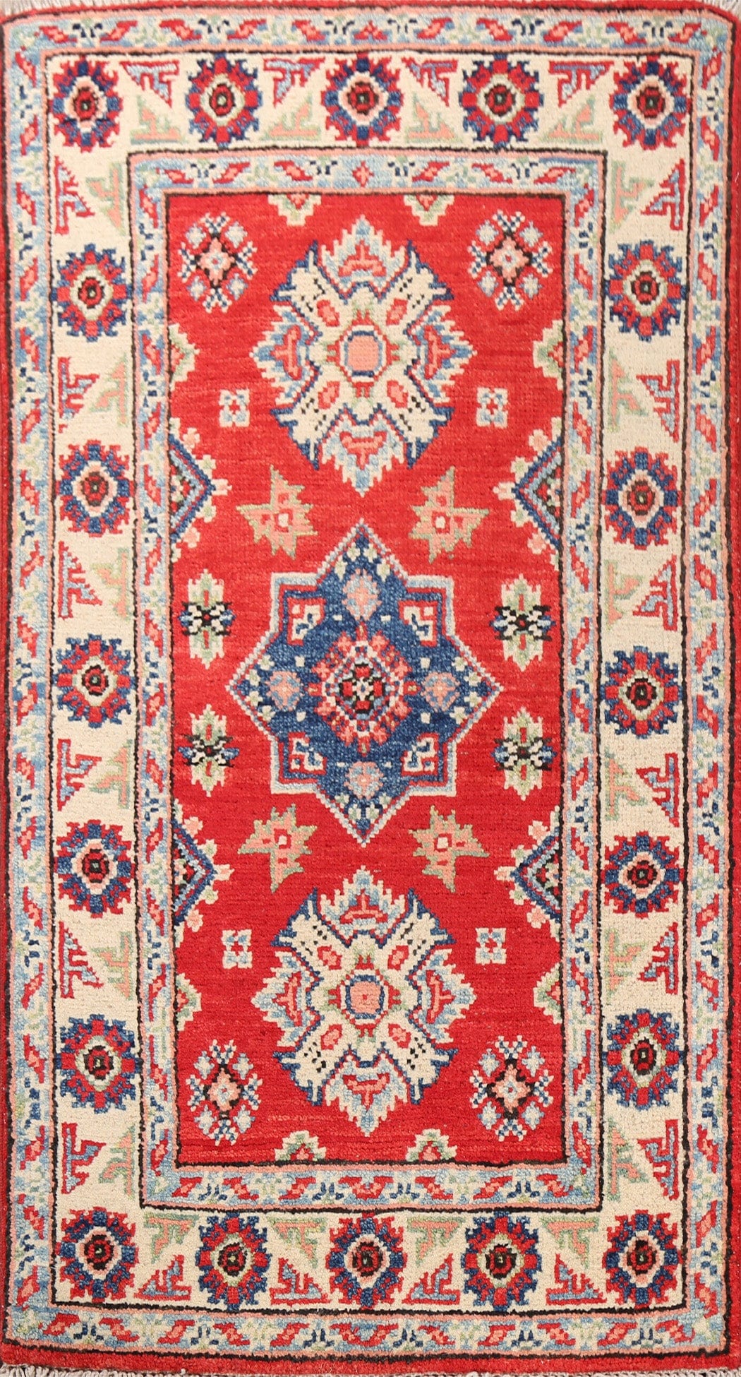 Geometric Kazak Oriental Area Rug 2x3