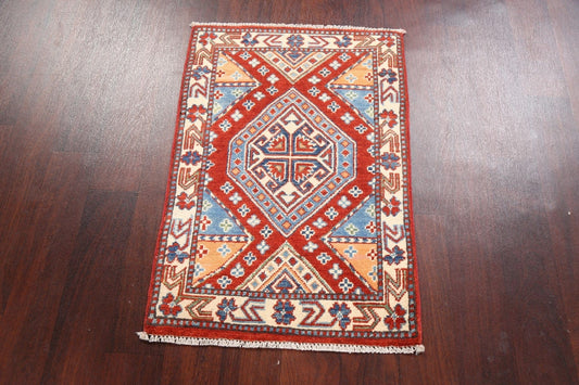 Geometric Kazak Oriental Area Rug 2x3