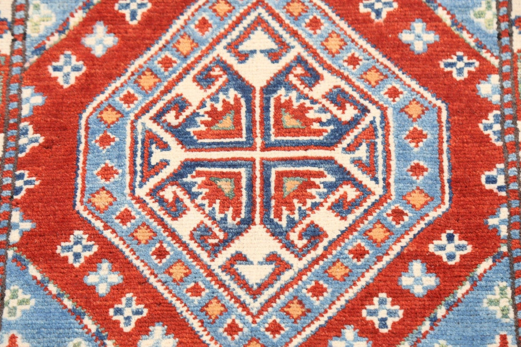 Geometric Kazak Oriental Area Rug 2x3