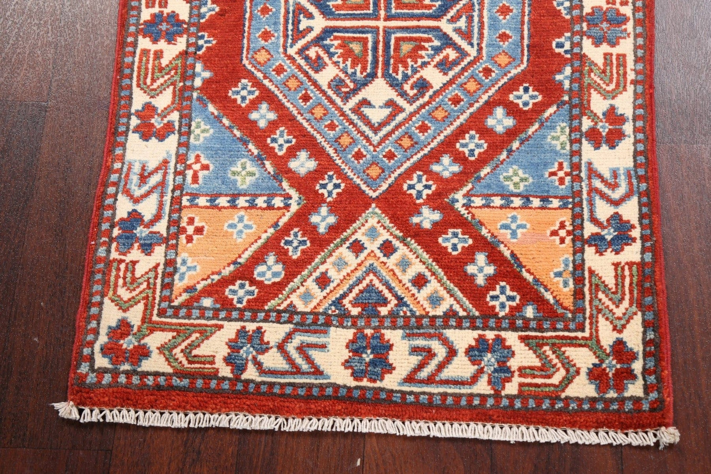 Geometric Kazak Oriental Area Rug 2x3