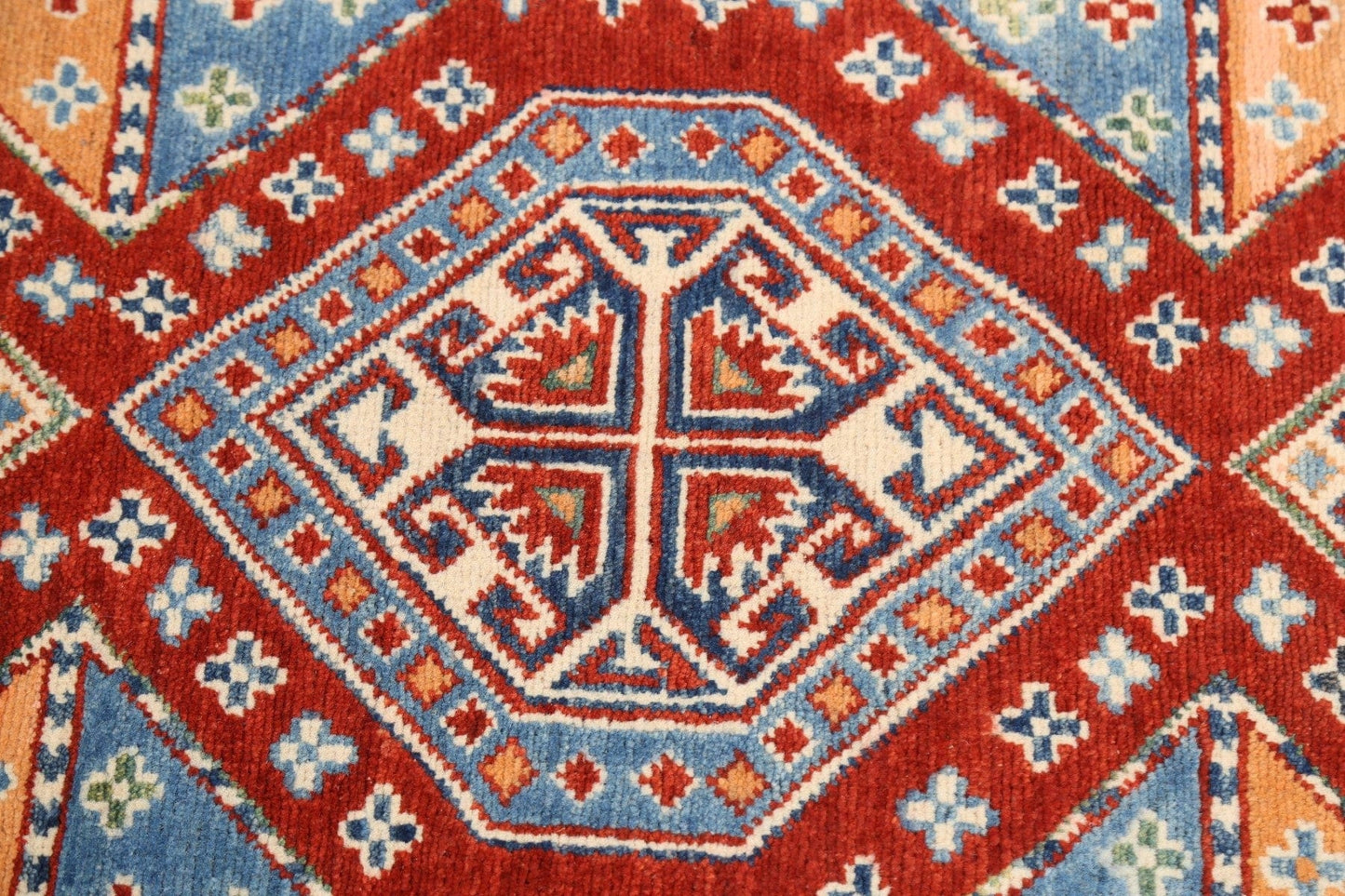 Geometric Kazak Oriental Area Rug 2x3