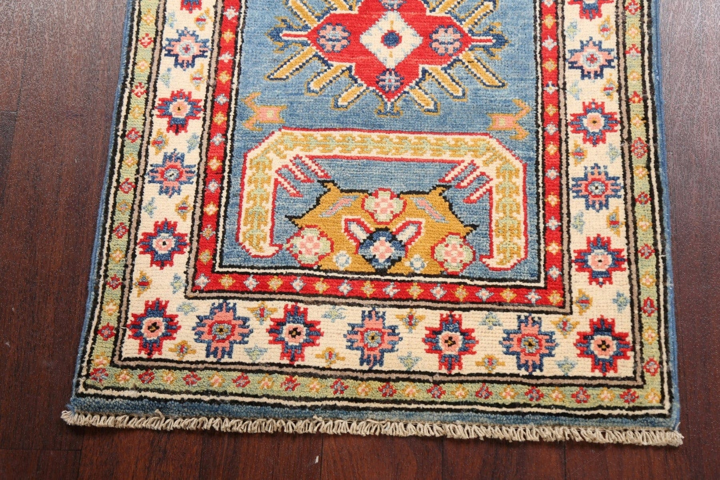 Geometric Kazak Oriental Area Rug 2x3