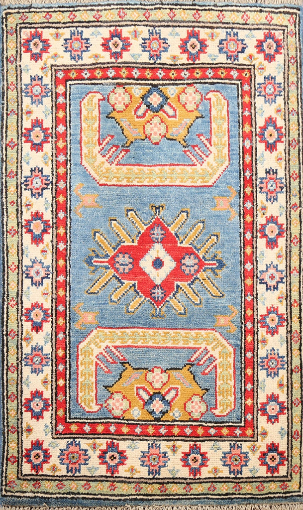 Geometric Kazak Oriental Area Rug 2x3