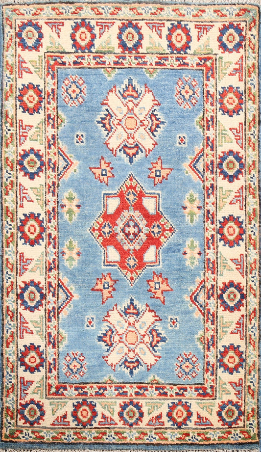 Geometric Kazak Oriental Area Rug 2x3