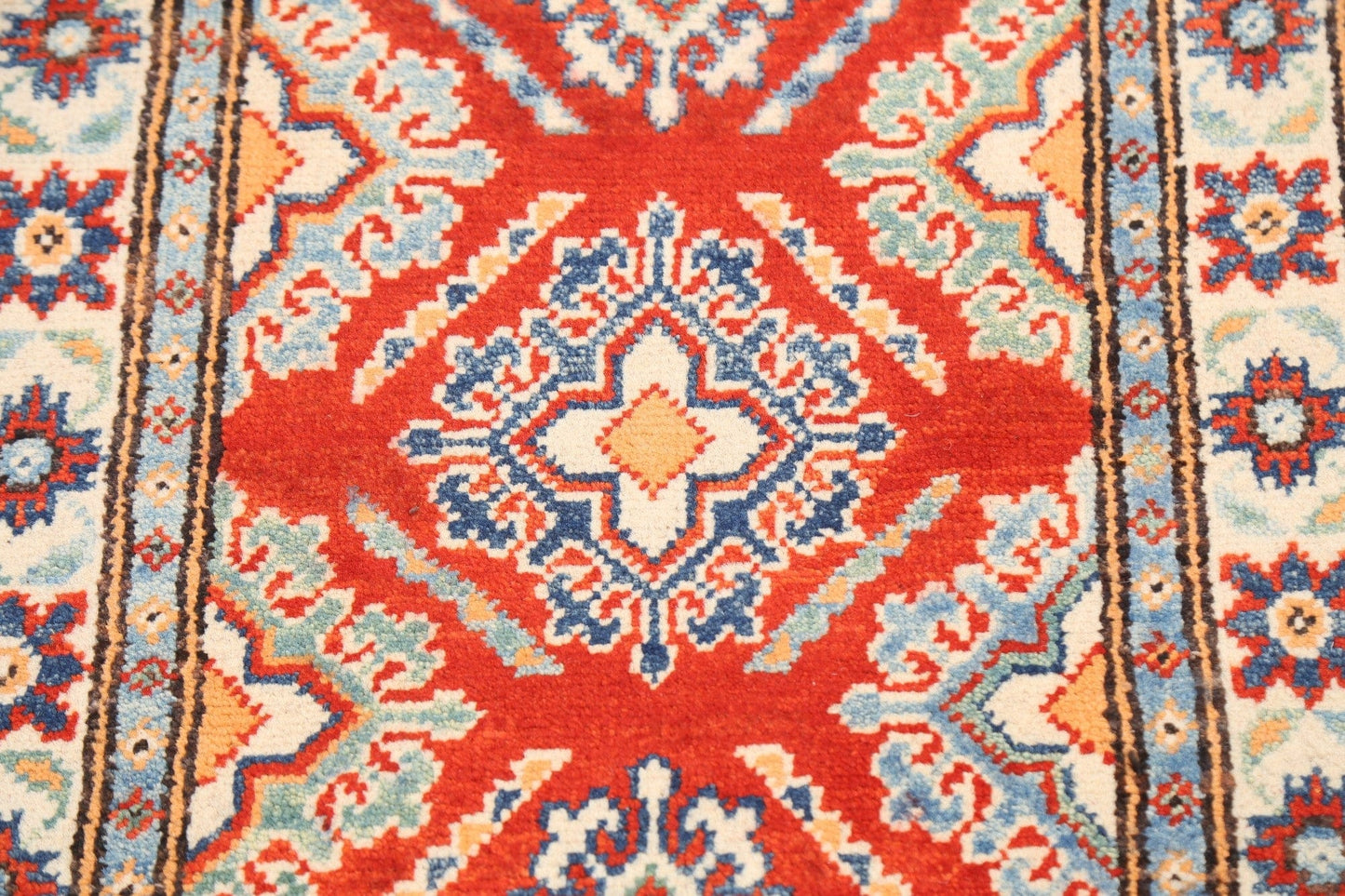 Geometric Kazak Oriental Area Rug 2x3