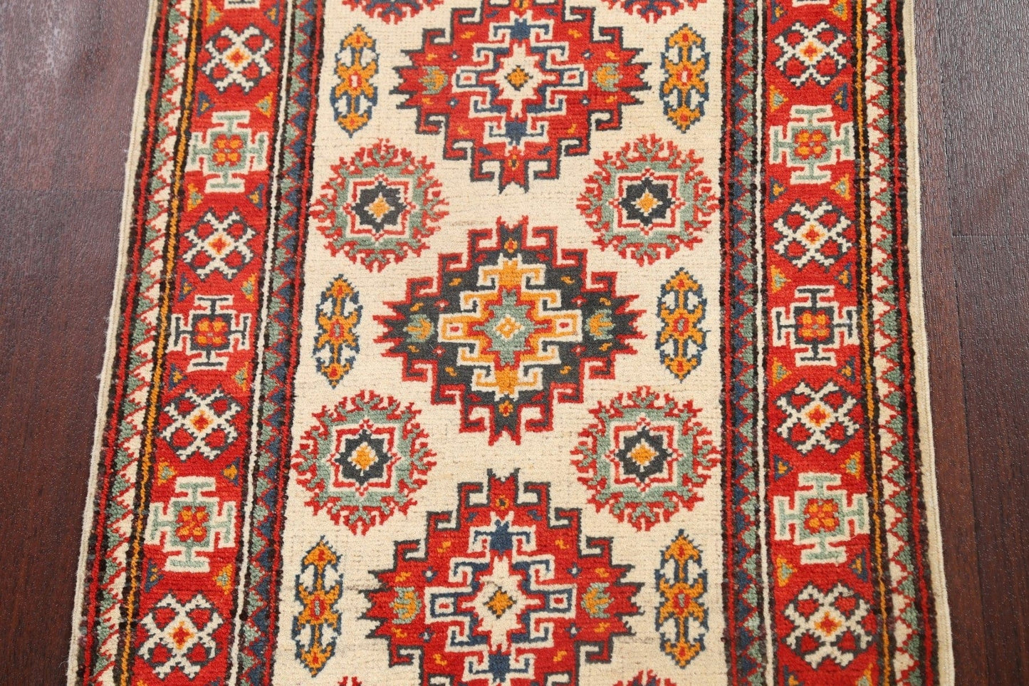 Geometric Kazak Oriental Area Rug 2x3