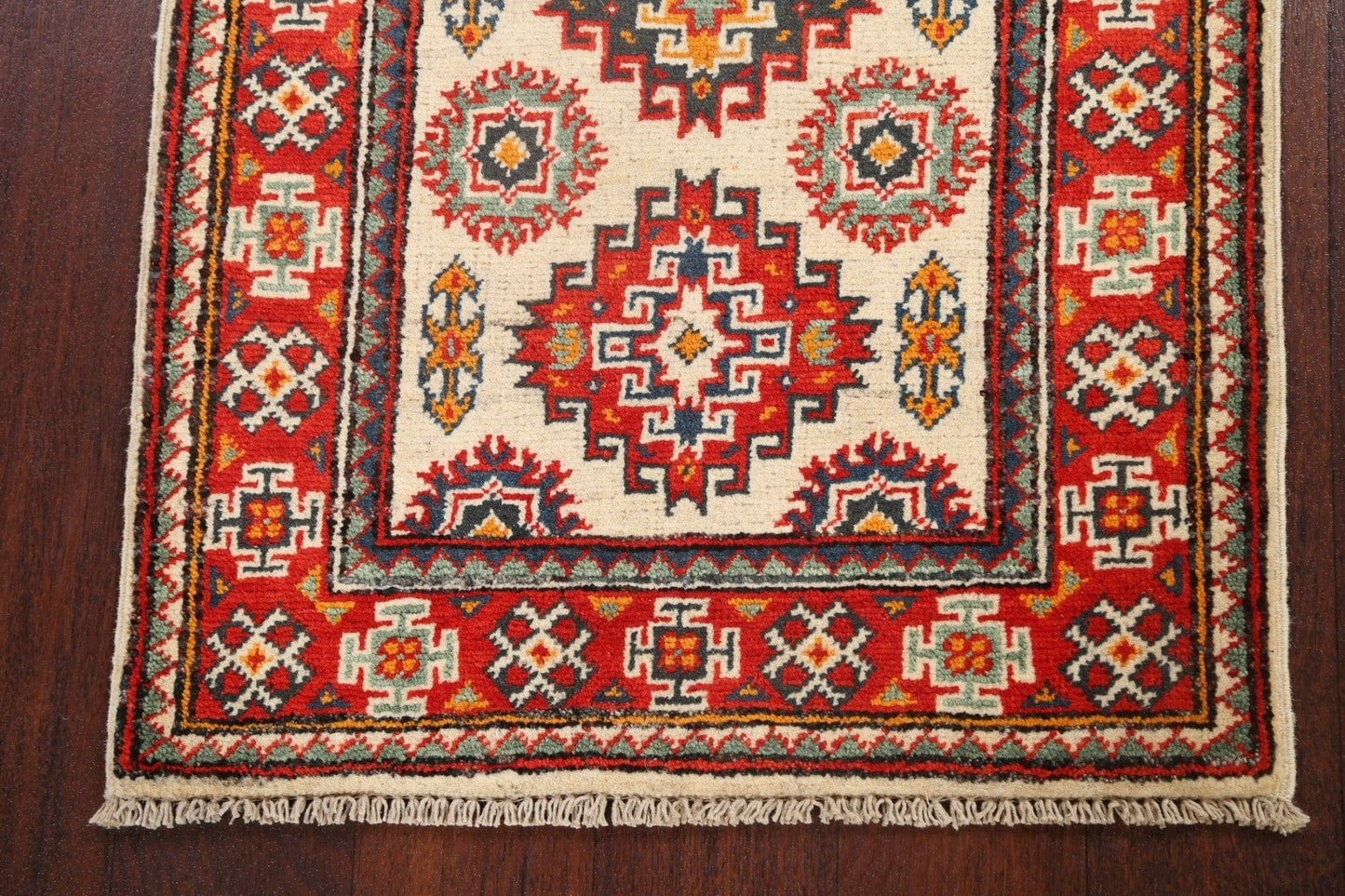 Geometric Kazak Oriental Area Rug 2x3