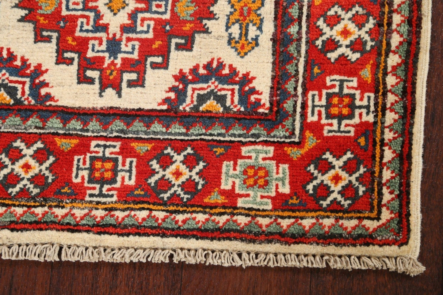 Geometric Kazak Oriental Area Rug 2x3