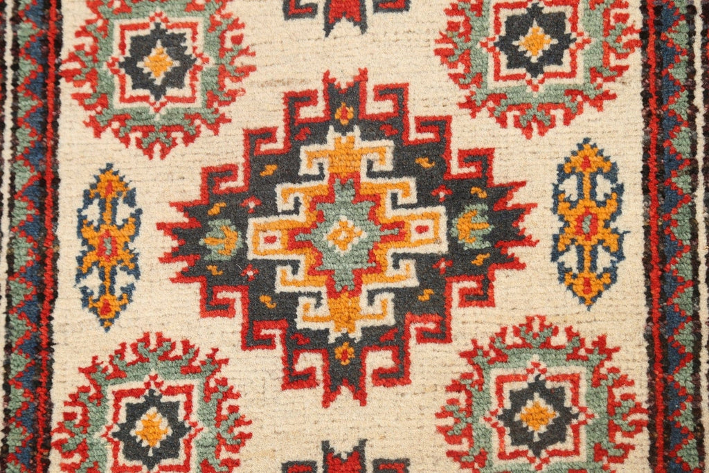 Geometric Kazak Oriental Area Rug 2x3