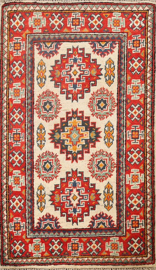 Geometric Kazak Oriental Area Rug 2x3