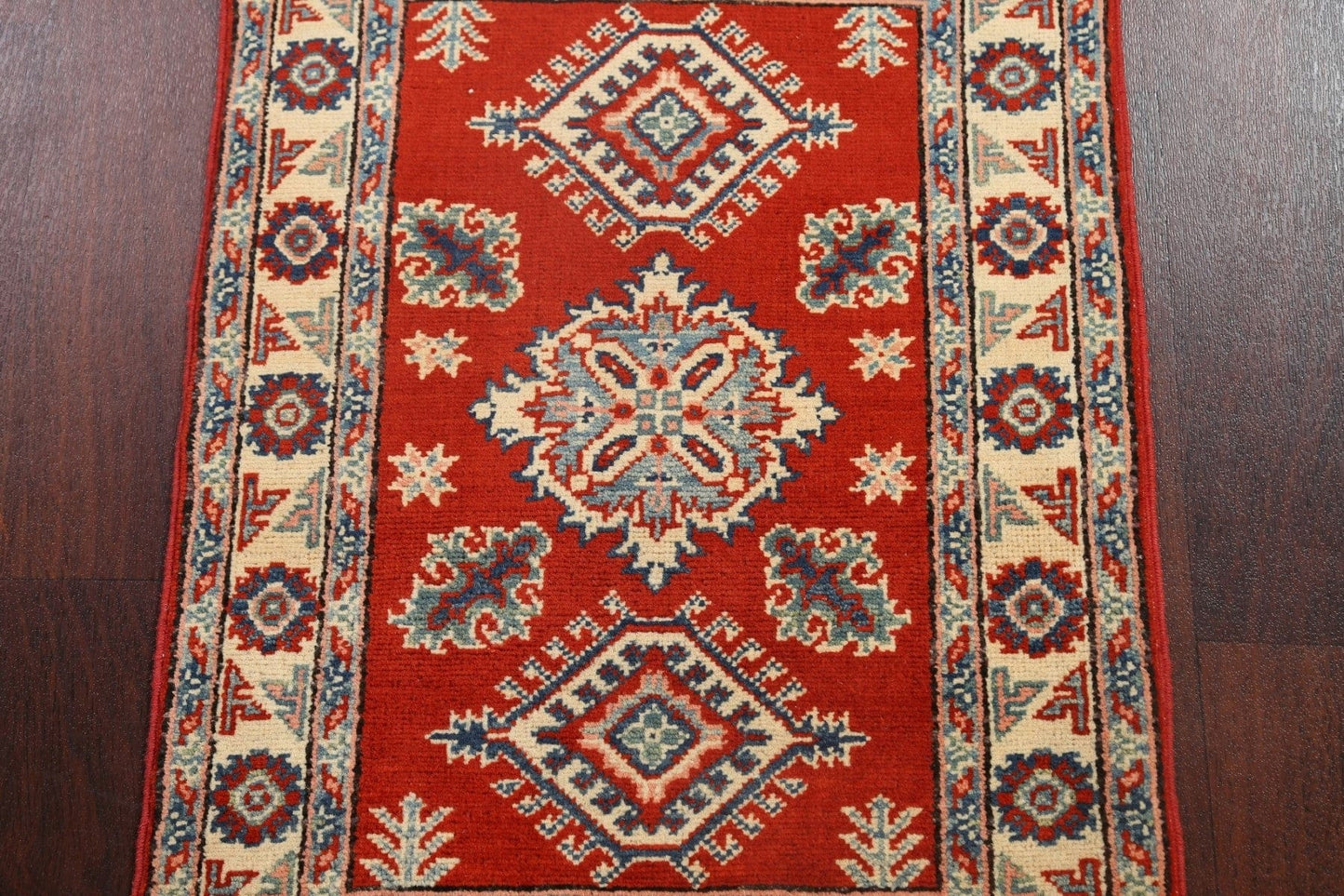 Geometric Kazak Oriental Area Rug 2x3