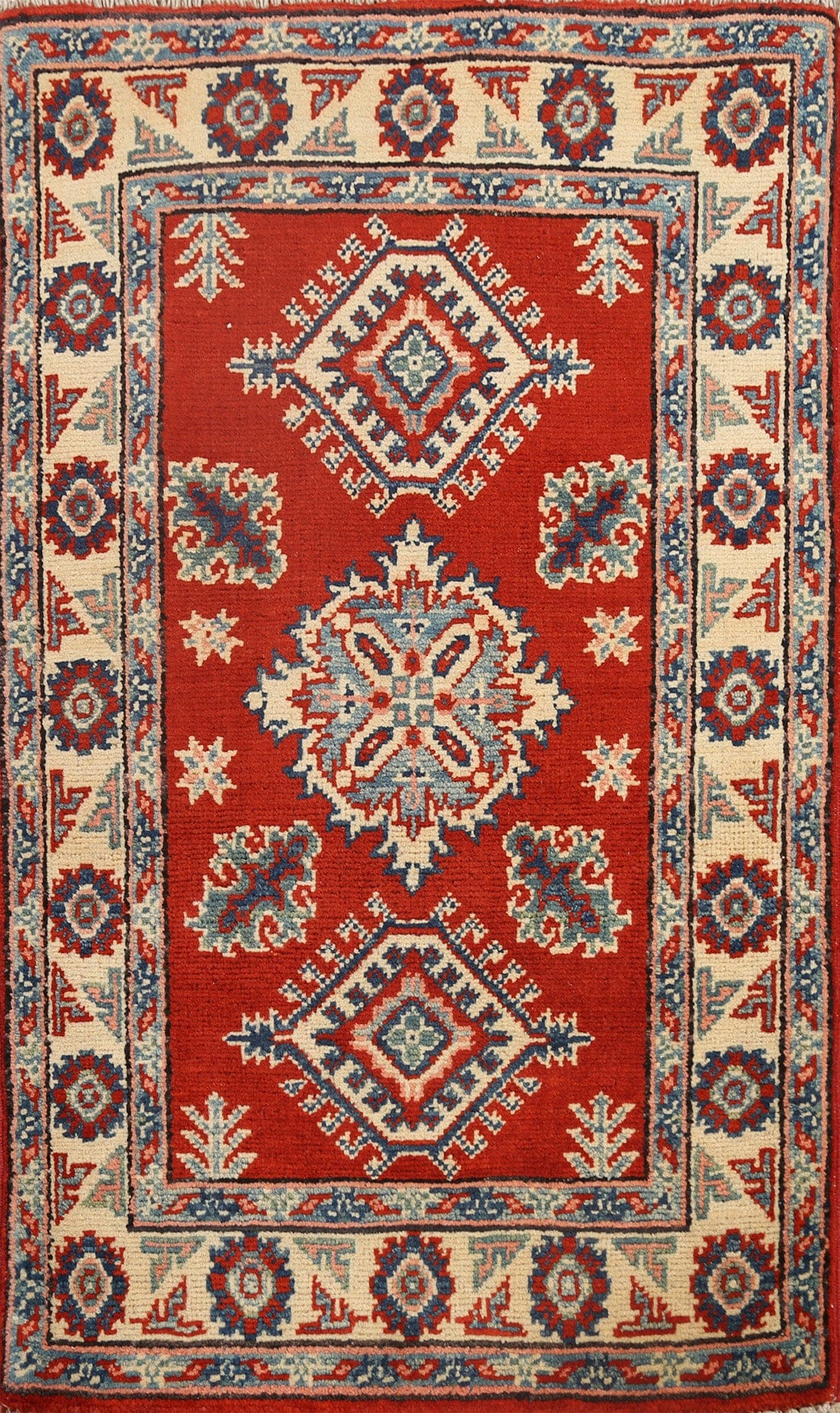 Geometric Kazak Oriental Area Rug 2x3