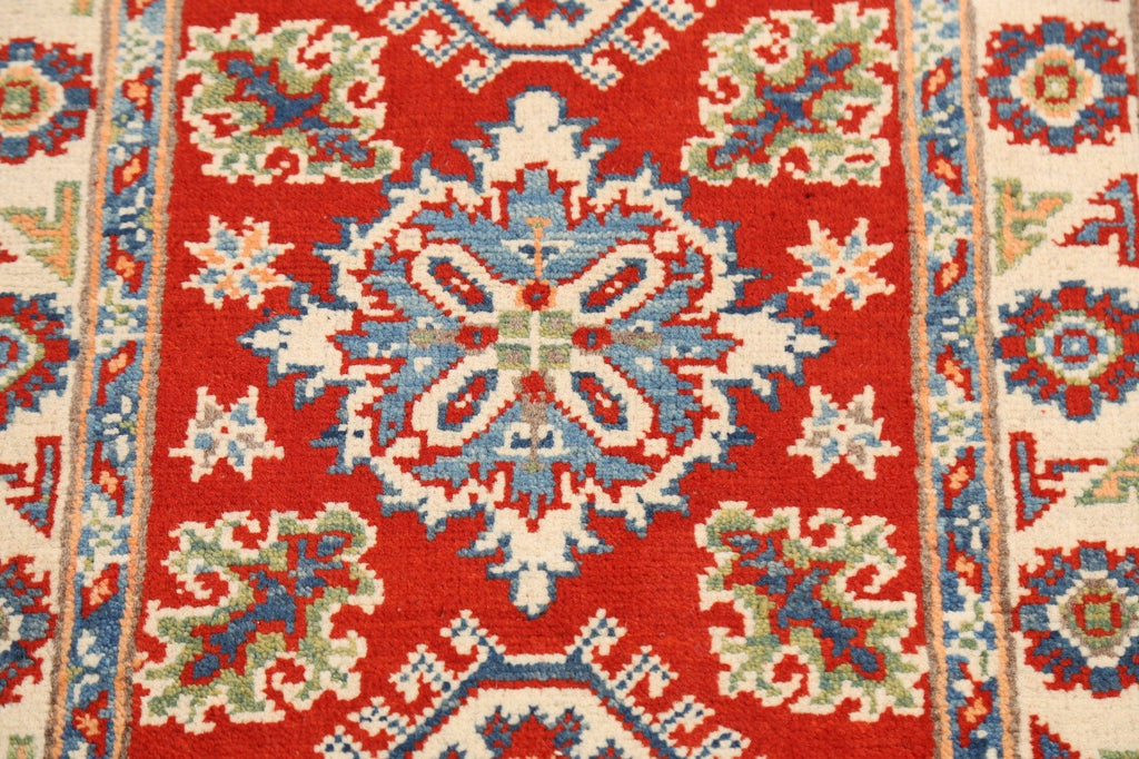 Geometric Kazak Oriental Area Rug 2x3