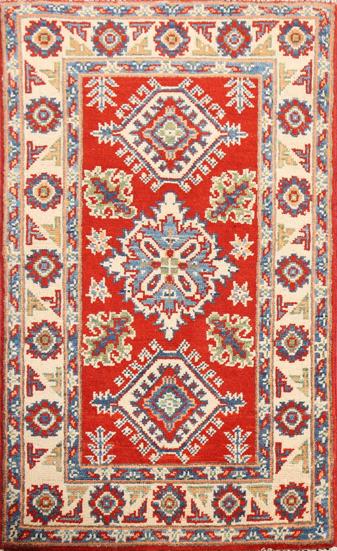 Geometric Kazak Oriental Area Rug 2x3