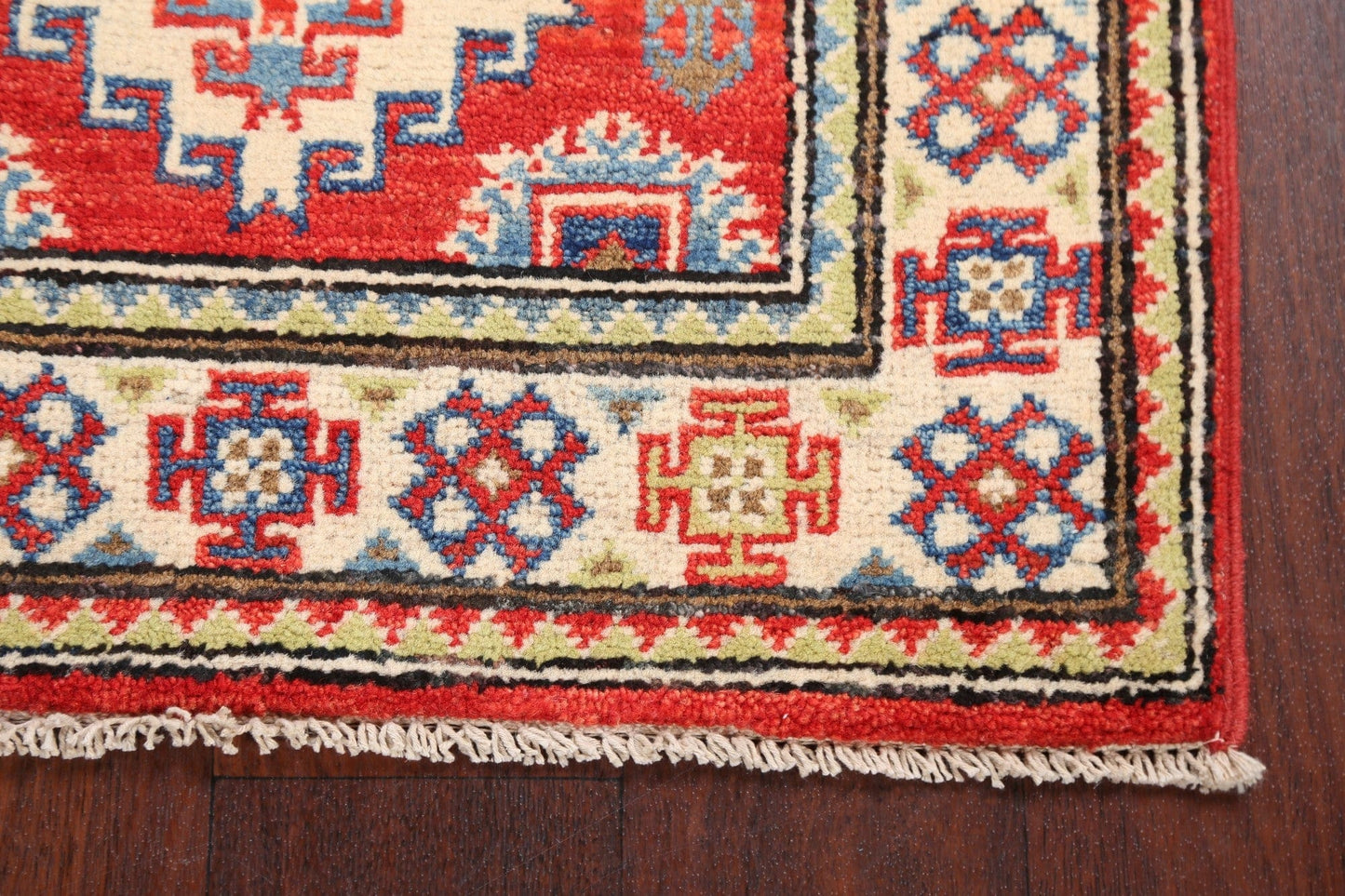 Geometric Kazak Oriental Area Rug 2x3