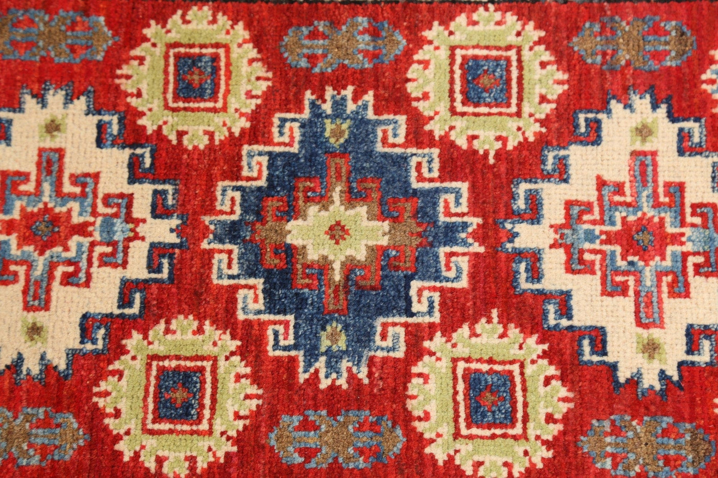 Geometric Kazak Oriental Area Rug 2x3