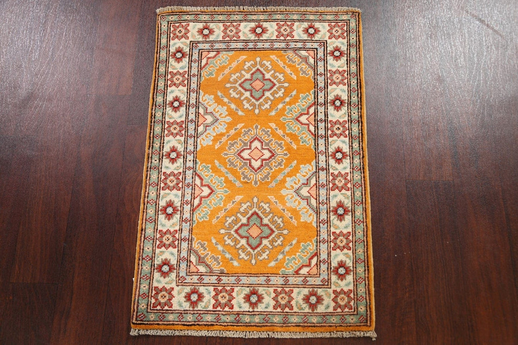 Geometric Kazak Oriental Area Rug 2x3