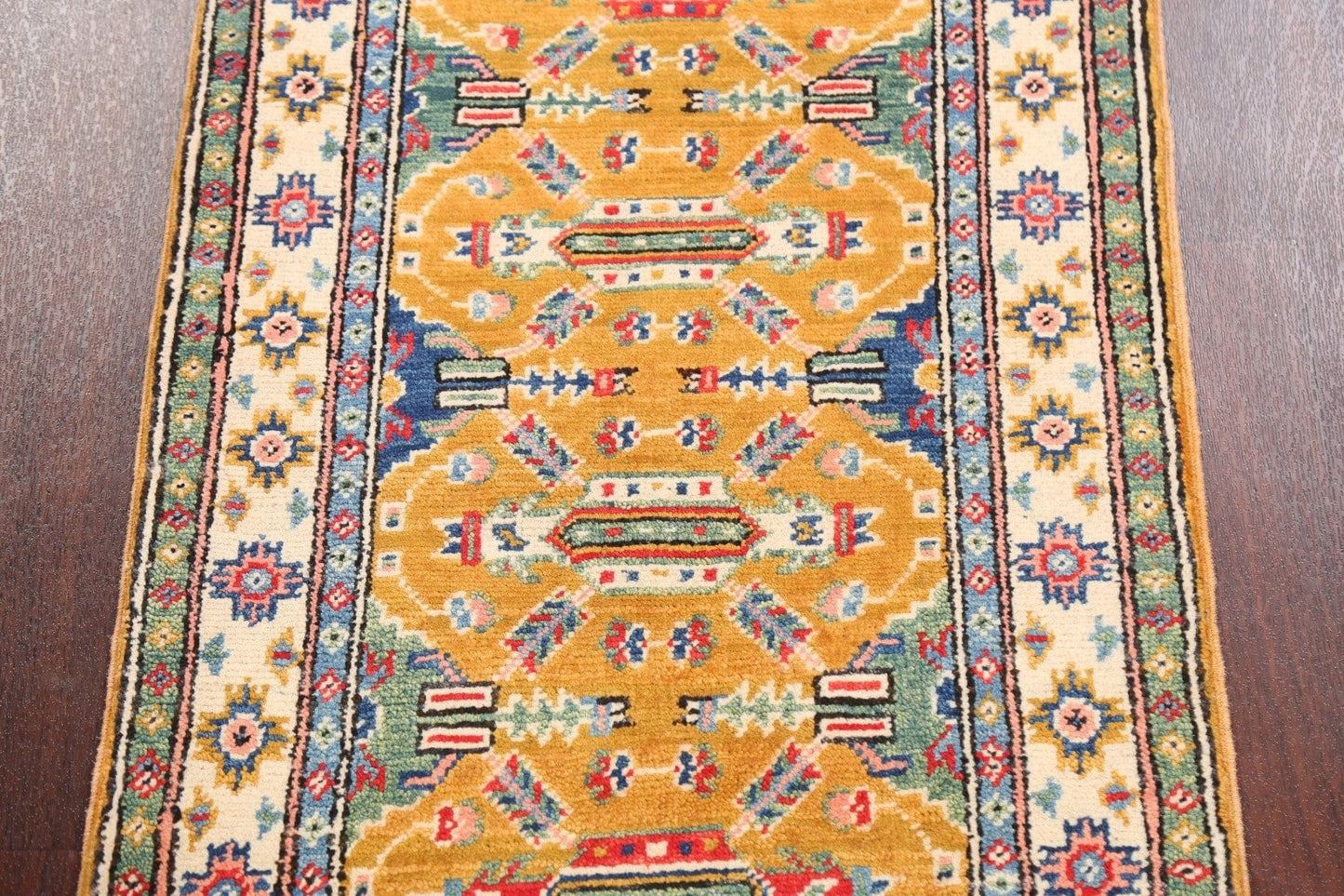 Geometric Kazak Oriental Area Rug 2x3