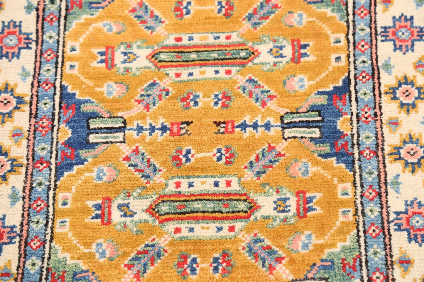 Geometric Kazak Oriental Area Rug 2x3