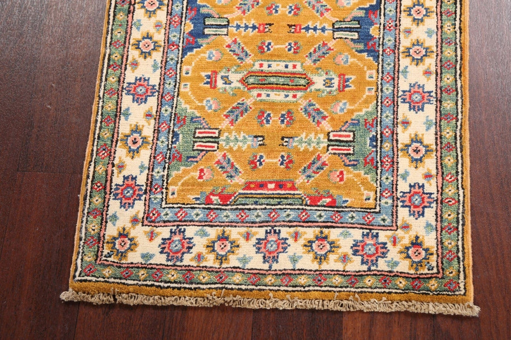 Geometric Kazak Oriental Area Rug 2x3