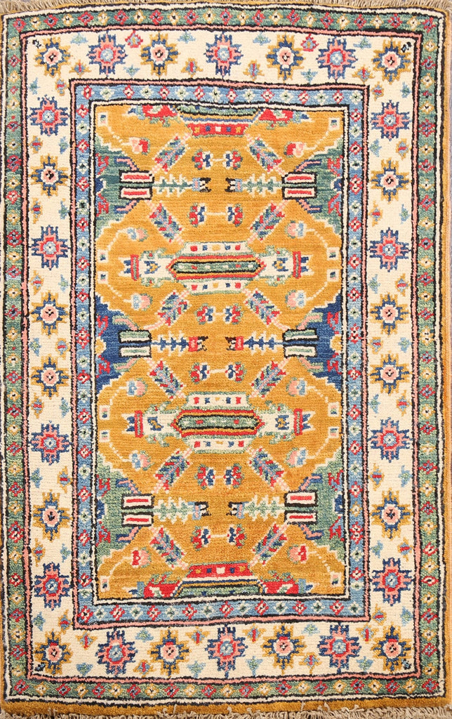 Geometric Kazak Oriental Area Rug 2x3