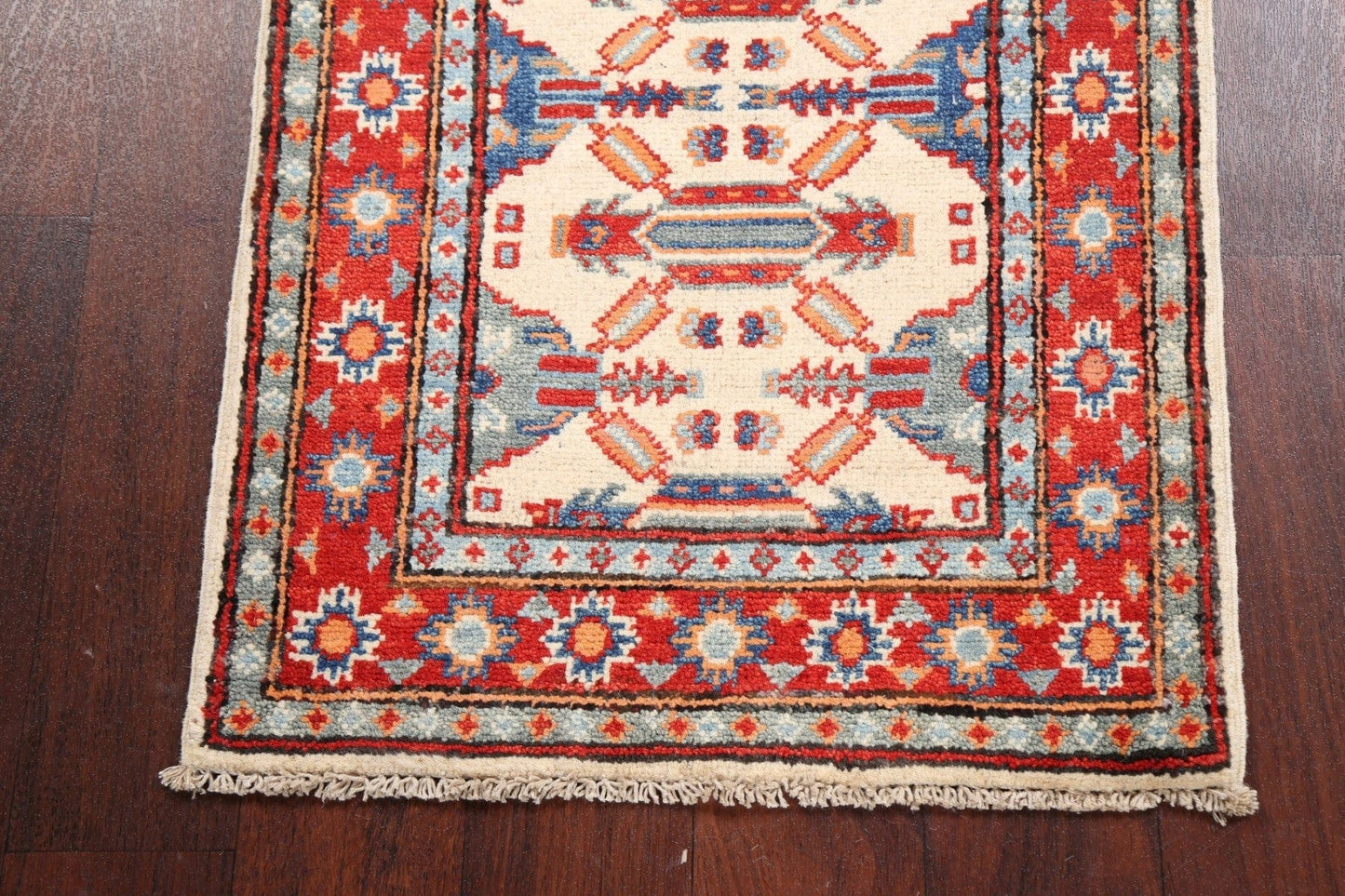 Geometric Kazak Oriental Area Rug 2x3